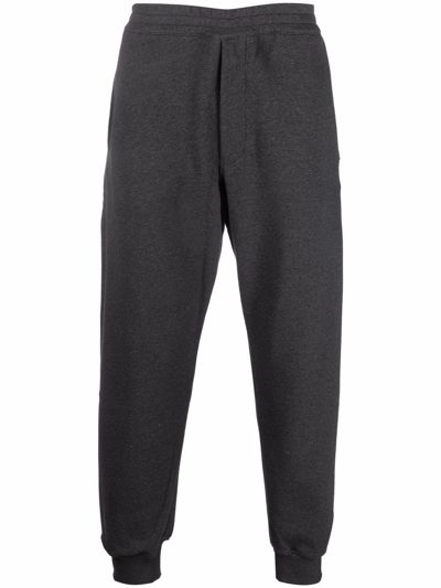Alexander Mcqueen Man Joggers With Charcoal Selvedge Band In Grey