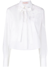 Valentino Appliqué Cropped Shirt In White