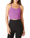 Beyond Yoga Space-dye Slim Racerback Cropped Tank In Bright Iris Heath