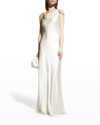 Cult Gaia Azealia Open-back Cowl-neck Gown In Off White