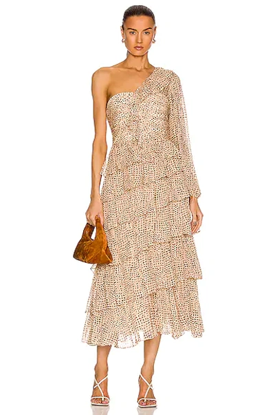 Ulla Johnson Hazel Gown In Leopard Ikat Dot