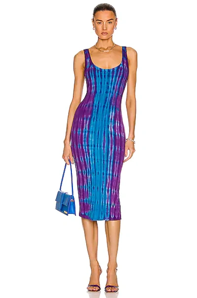 white christmas dresses Cotton Citizen Verona Womens Ribbed Knee Midi Dress, Mauve Sky Cast