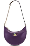 Valentino Mini Vlogo Signature Hobo Bag In Violet