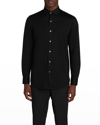 Bugatchi Men's Ooohcotton Tech Solid Sport Shirt In Black