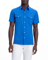 Bugatchi Men's Ooohcotton 2-pocket Sport Shirt In Classic-blue