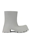 Balenciaga Grey Rubber Trooper Boots In  Grey