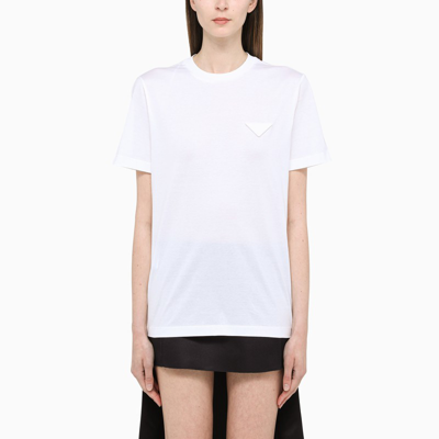 Prada White T-shirt With Lacing
