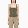 DION LEE MILITARY GREEN CORSET TOP