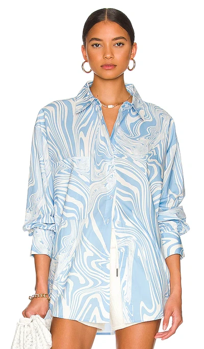 Ena Pelly Bree Shirt In Baby Blue
