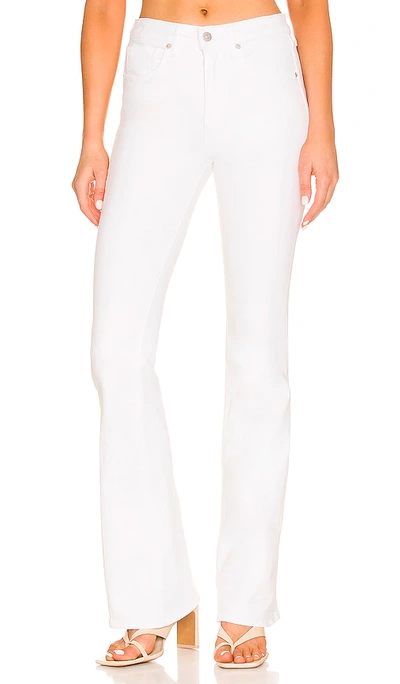 Veronica Beard Beverly Mid-rise Skinny Flare Jeans In White