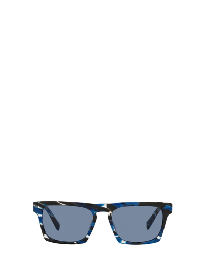 Alain Mikli N°861 Rectangular-frame Sunglasses In Havana Blue Black
