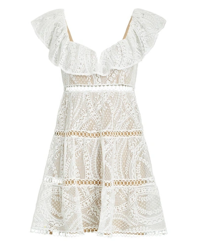Saylor Karalyn Lace Mini Dress In White