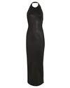 Alexander Wang Halter Dress With Bonded Seams In Black