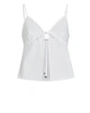 ALEXANDER WANG T LOGO EMBELLISHED TIE-FRONT CAMISOLE