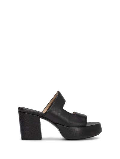 Marsèll Stylish Leather Mini Sandals For Women In Black