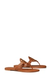 Tory Burch Metal Miller Soft Leather Sandals In Miele