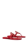 Tory Burch Women's Miller Patent Leather Thong Sandals In Tory Red
