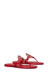 Tory Burch Miller Laser-cut Logo Flip-flops In Tory Red