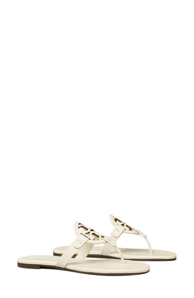 Tory Burch Miller Soft Leather Sandals In White