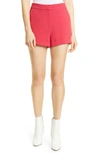 Cinq À Sept Elaine Crepe Shorts In Raspberry