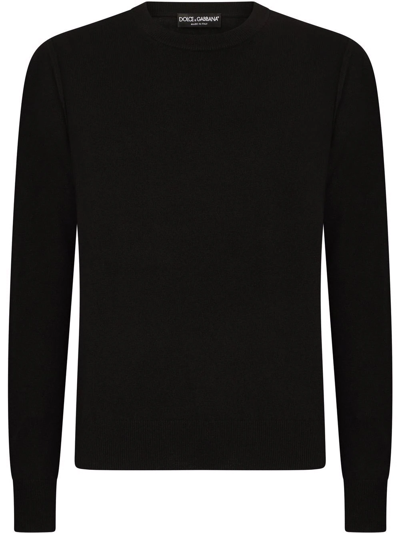 Dolce & Gabbana Fine-knit Wool Jumper In Black