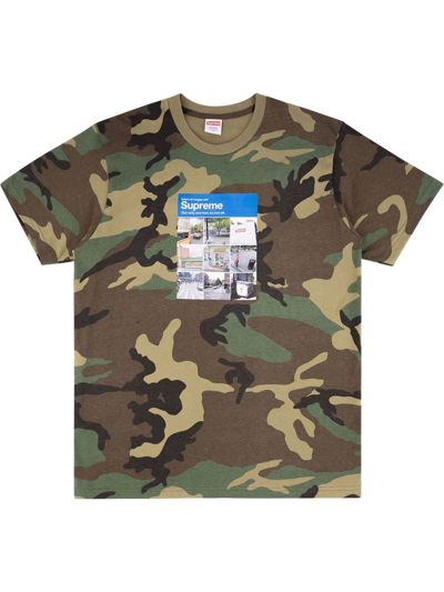 Supreme Verify Camouflage-print T-shirt In Brown