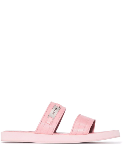 By Far Easy Slip-on Sandals In Leather In Pink