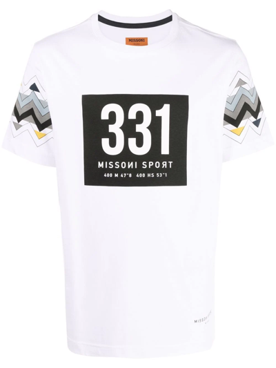 Missoni Logo-print Cotton T-shirt In Weiss