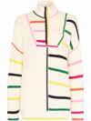 Staud Hampton Striped Chunky-knit Cotton-blend Sweater In Multi