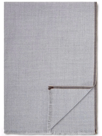 Ermenegildo Zegna Fine-knit Scarf In Grau