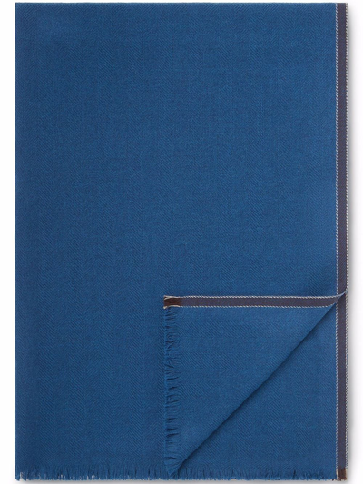 Ermenegildo Zegna Fine-knit Scarf In Blau