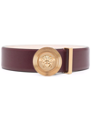 Versace Medusa Biggie Belt, Male, Burgundy, 125 In Rot