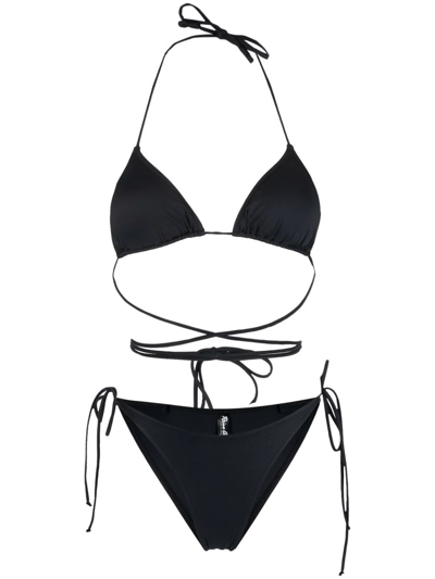 Reina Olga The Miami Strappy Bikini Set In Black