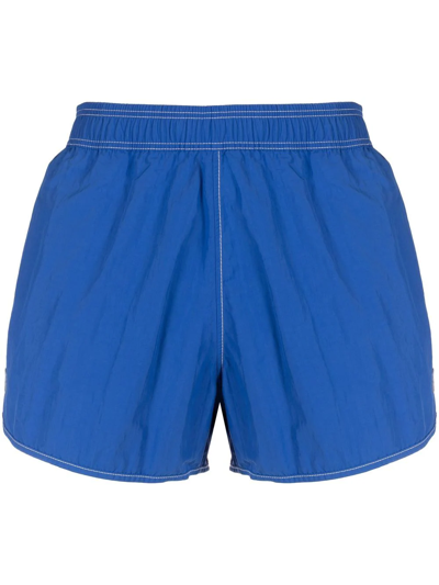 Isabel Marant Vicente Contrast-stitch Swim Shorts In Blue