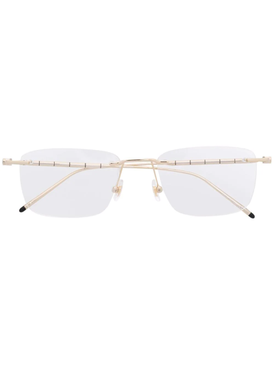 Montblanc Square-frame Glasses In Silber