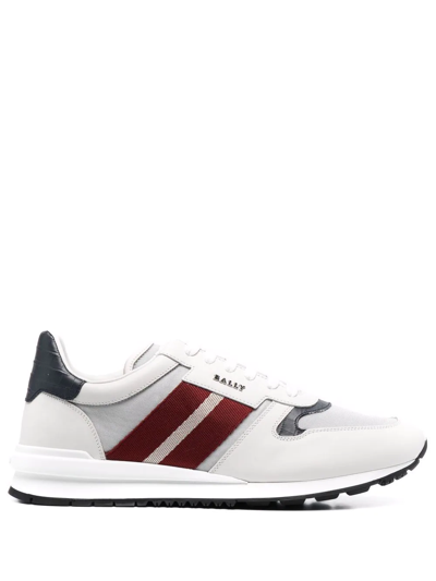 Bally Side Stripe Detailing Glow-top Sneakers In White