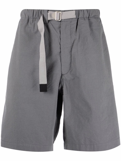 KENZO LOGO-PRINT BELTED SHORTS