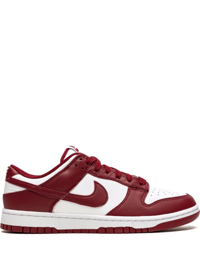 Nike Dunk Low "team Red" Sneakers In Red/white/red