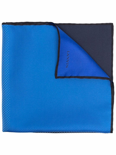 Lanvin Colour-block Print Scarf In Blue