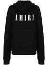 Amiri Logo-print Cotton Hoodie In Black