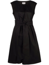 Woolrich Short Dress In Cotton Poplin In Black