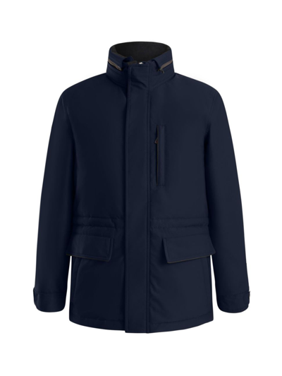 Thermostyles Metro Down Alternative Hipster Car Coat In Navy