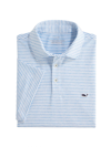 Vineyard Vines Bradley Striped Polo Shirt In Ocean Breeze