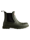 Hunter Commando Waterproof Chelsea Boot In Dark Olive