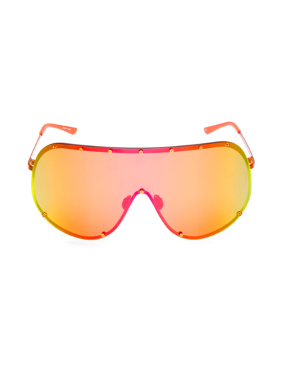 Rick Owens Shield 80mm Oval Sunglasses In Orange