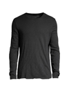 Atm Anthony Thomas Melillo Distressed Long Sleeve T-shirt In Coal