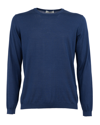 Roberto Collina Cotton And Silk Blend Sweater In Blu