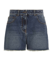 Palm Angels Denim Shorts In Blue