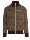 Palm Angels Leopard Tech Jersey Track Jacket In Brown