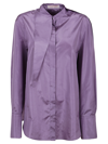 Valentino Bow Collar Shirt In Mauve